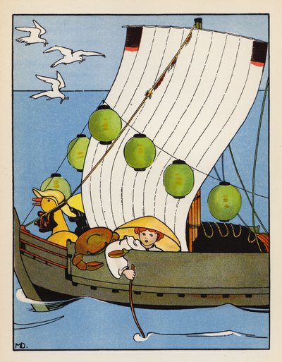 "ر-أثر!" قال السرطان" (طباعة حجرية ملونة) بواسطة مابل ديرمر