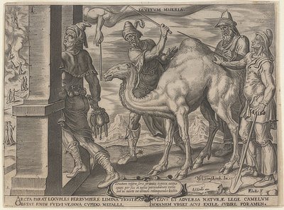 رجل ثري ولعازر المسكين. 1563 بواسطة ميرتن فان هيمسكرك