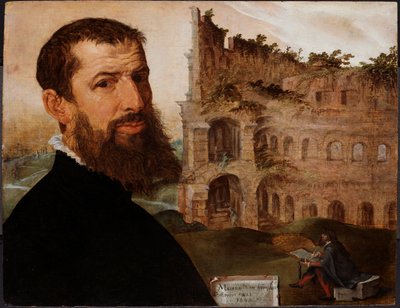 صورة شخصية مع الكولوسيوم، روما، روما بواسطة ميرتن فان هيمسكرك