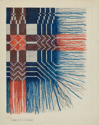 تفاصيل الغلاف المنسوج ، ج. 1937. بواسطة ماغنوس س.فوسم
