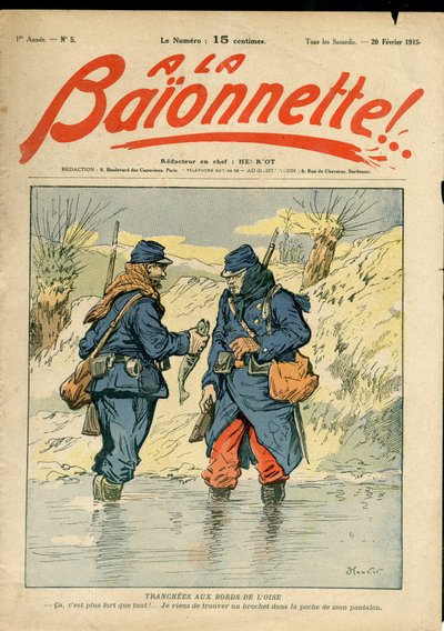 Cover of “” La Baionnette””, Satirique en Couleurs بواسطة هنري مايجروت