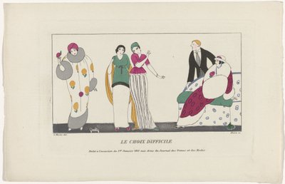جورنال des Dames et des Modes ، 1 يناير 1913: الاختيار الصعب بواسطة تشارلز مارتن