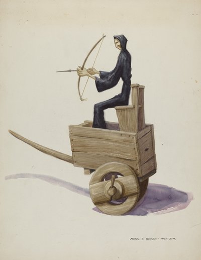El Muerto Death Figure and Cart ، ج. 1937. بواسطة ماجل ج