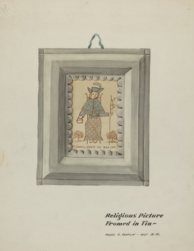 إطار من الصفيح مصنوع يدويًا من سانتو نينو دي أتوتشا ، c. 1937. بواسطة ماجل ج