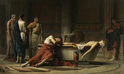 وفاة سينيكا ، 1871 بواسطة Manuel Domínguez Sánchez