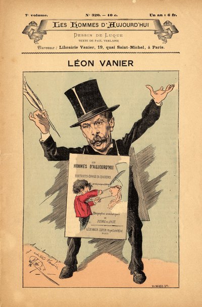 غلاف رجال اليوم ، العدد 320 ، رسم توضيحي لمانويل لوك (1854-1919): نص بقلم بول فيرلين - فانير ليون (1847-1896) بواسطة مانويل لوك