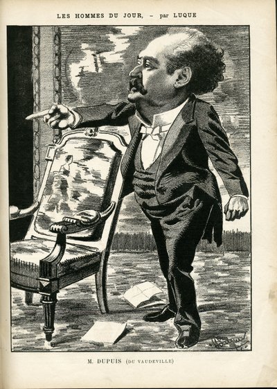 رسم توضيحي لمانويل لوكي (1854-1919) في لا كاريكاتور (1880) بواسطة مانويل لوك
