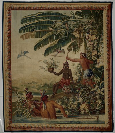 الصيادون ، نسيج من سلسلة Les Anciennes Indes (جزر الهند القديمة) صياد السمك بواسطة ألبرت إيكهوت