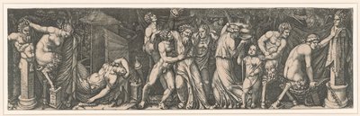 Bacchanalia ، حوالي 1510-1511. بواسطة ماركانتونيو رايموندي