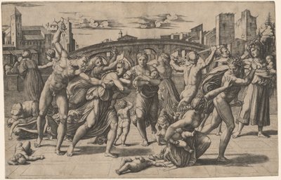 مذبحة الأبرياء بواسطة Marcantonio Raimondi بعد رافائيل