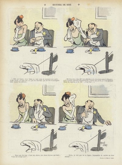 رسم توضيحي لـ Le Rire بواسطة مارسيل أمابل لاعب خط الوسط كابي