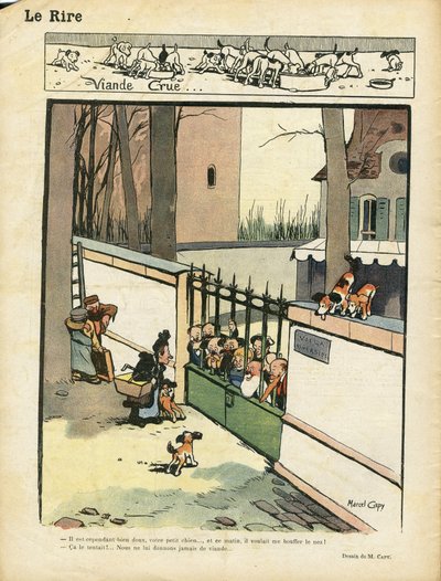 رسم توضيحي لمارسيل كابي (1865-1941) في لو لير بواسطة مارسيل أمابل لاعب خط الوسط كابي
