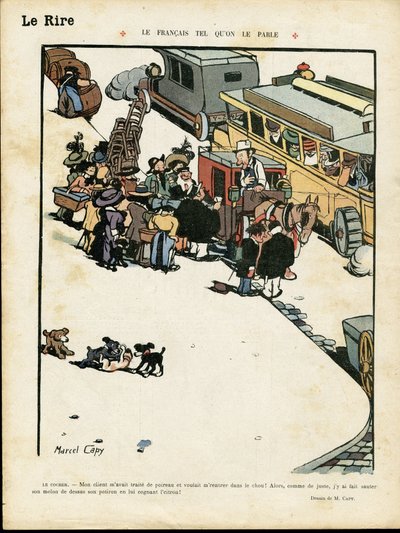 رسم توضيحي لمارسيل كابي (1865-1941) في لو لير بواسطة مارسيل أمابل لاعب خط الوسط كابي
