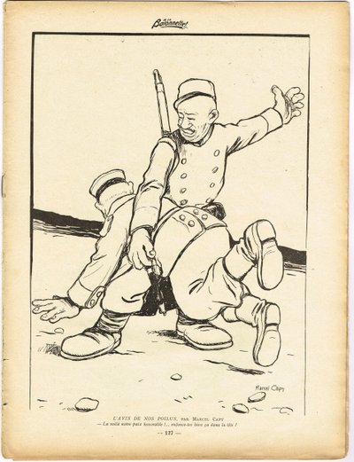 La Baionnette ، ساخرة في B & W بواسطة مارسيل أمابل لاعب خط الوسط كابي