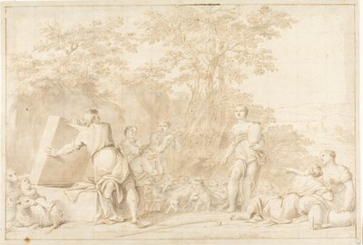 يعقوب وراحيل في البئر بواسطة Marcantonio Franceschini