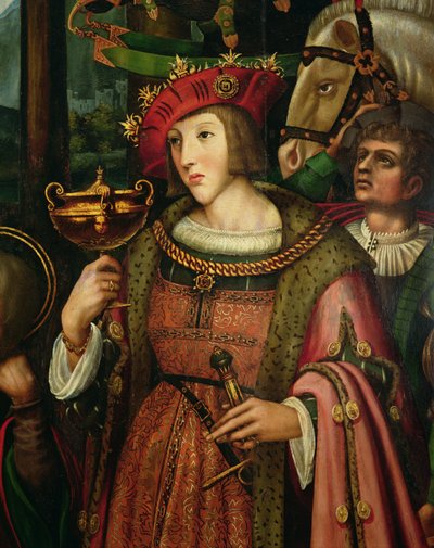 تشارلز فيث (1500-1558) من إسبانيا (زيت على لوحة ، تفاصيل) بواسطة ماركو كارديسكو