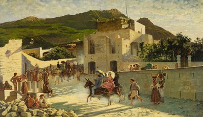 المشي إلى كابري، 1867 تقريبًا (زيت على قماش) بواسطة ماركو دي جريجوريو
