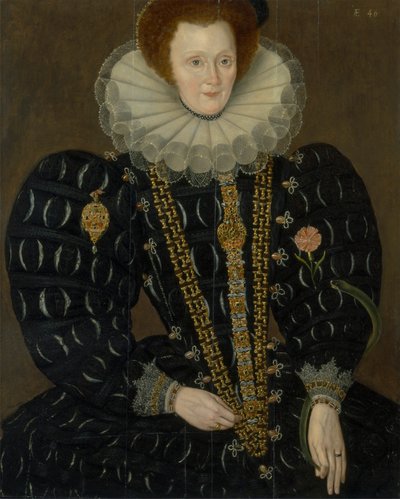 امرأة تدعى السيدة إليزابيث نايتلي بواسطة Marcus Gheeraerts the Younger