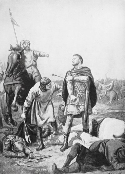 القبض على الإمبراطور رومانوس ديوجين على يد ألب أرسلاني عام 1071 (ليثو) بواسطة مارغريت (بعد) دوفاستون