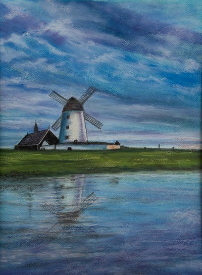 Windmill..Holland، 2020 (باستيل) بواسطة مارجو ستاركي
