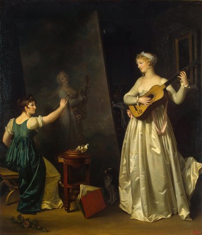 فنان يرسم صورة موسيقي ، 1790. بواسطة مارجريت جيرارد