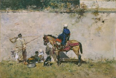 الاستشراق: عائلة مغربية على الماء (المغاربة) - رسم ماريانو فورتوني (1838-1874) بواسطة ماريانو فورتوني