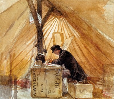 خيمتنا. رسم ماريانو فورتوني (1838-1874). لوحة مائية ، نفذت خلال الحرب الأفريقية (1859-1860) ، مدرسة إسبانية ، فن رومانسي. متحف سلفادور فيلاسيكا الإقليمي ، ريوس (إسبانيا). بواسطة ماريانو فورتوني
