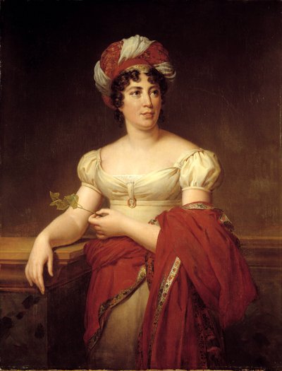 صورة لجيرمين نيكر ، بارونة Stael Holstein تدعى Madame de Stael (1766-1817) ، روائية وكاتبة مقالات سويسرية. لوحة ماري إليونور جودفرويد (1778-1849) بواسطة ماري إليونور جودفرويد