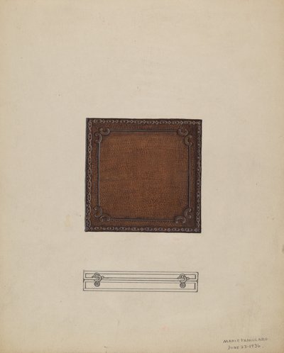 حقيبة ميدالية جلدية ، 1936. بواسطة ماري فامولارو