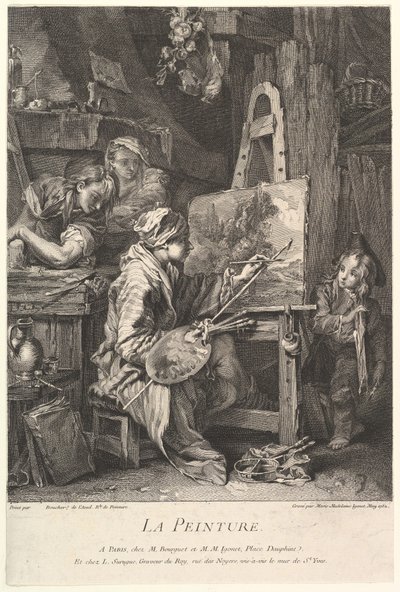 اللوحة ، 1752. بواسطة ماري مادلين إغونيت