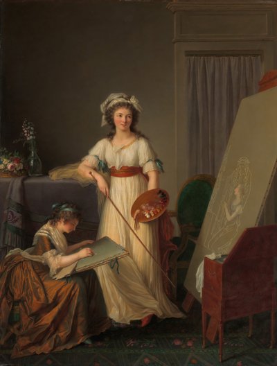 الداخلية من أتيليه امرأة الرسام ، 1789. بواسطة ماري فيكتوار ليموين