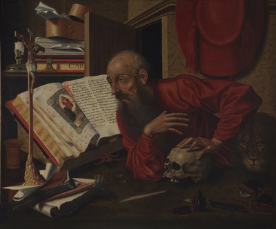 القديس جيروم في زنزانته بواسطة Marinus van Roejmerswaelen