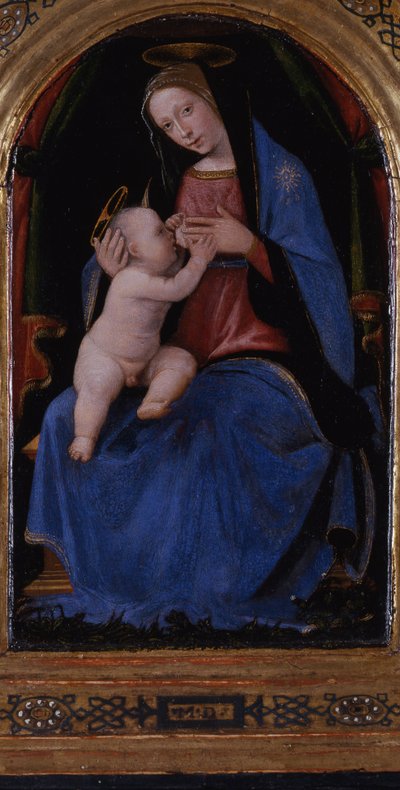 Triptych ، اللوحة المركزية: Enthroned Maria lactans ، 1500 بواسطة ماريوتو ألبرتينيلي