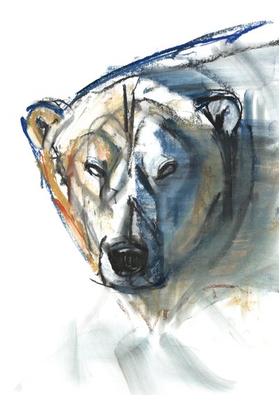 Arctic Icon ، 2015 ، (conté and pastel on paper) بواسطة مارك ادلينجتون
