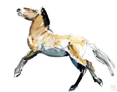 مجانا (Przewalski) ، 2012 ، (وسائط مختلطة على الورق) بواسطة مارك ادلينجتون