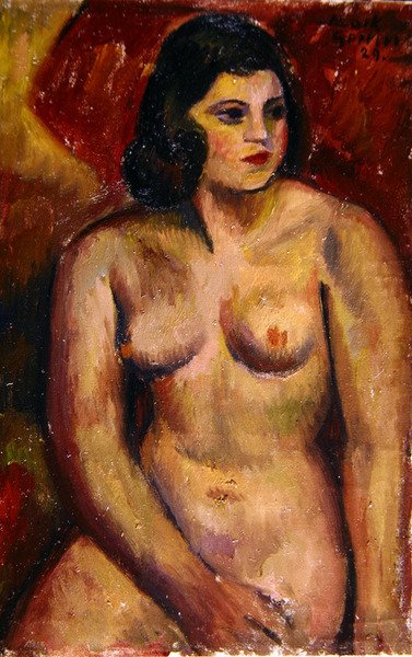 دراسة انثى عارية بواسطة Mark Gertler