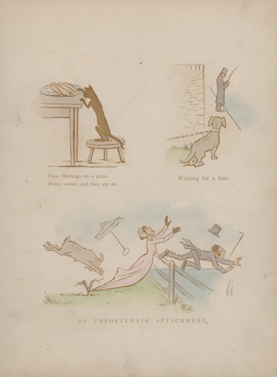 Page from the Humours of Cynicus (coloured engraving) بواسطة مارتن 