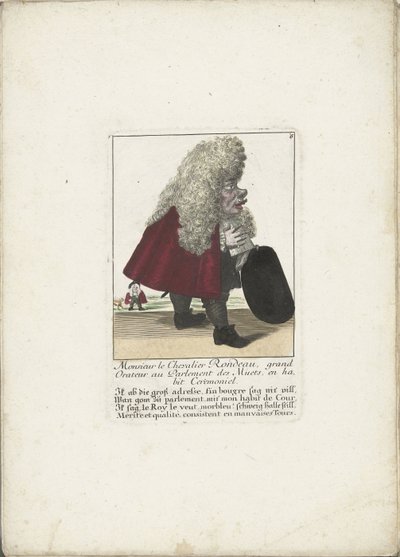 من برلمانات دويرج شوفالييه روندو ، كاليفورنيا. 1710 السيد لو شوفالييه روندو ، الخطيب الكبير في برلمان البكم ، في ثوب احتفالي (العنوان على الشيء) Il Callotto resurcitato oder Neu eingerichtes Zwerchen Cabinet (عنوان السلسلة) بواسطة مارتن إنجلبرخت (منسوب إلى)