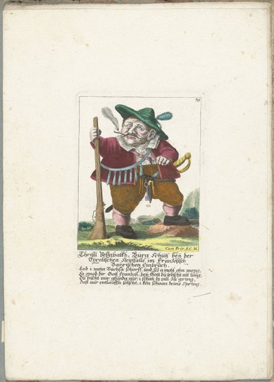 دي دويرج كريستل فيستنبلخ 1710 Christl Vestnbalkh ، Bürg Schütz بالقرب من الفخ الحجري التيرولي في السطو الفرنسي على Bayrian (العنوان على الكائن) Il Callotto resurcitato أو خزانة صغيرة مفروشة حديثًا (عنوان السلسلة) بواسطة مارتن إنجلبرخت (منسوب إلى)