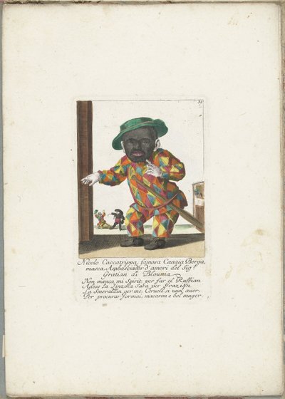 دي دويرج نيكولو كاكاتريبا في دور هارلكيجن ، كاليفورنيا. 1710 Nicolo Caccatrippa ، الشهير Canaia Bergamasca ، Ambasciador d