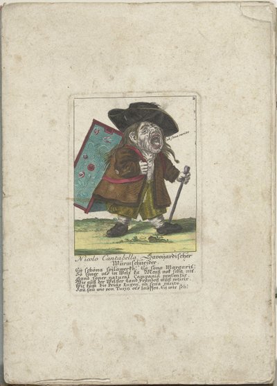 دي دويرج نيكولو كانتابيلا 1710 نيكولو كانتابيلا ، قاطع دودة سافويارد (العنوان على الكائن) Il Callotto resurcitato أو خزانة صغيرة مفروشة حديثًا (عنوان السلسلة) بواسطة مارتن إنجلبرخت (منسوب إلى)