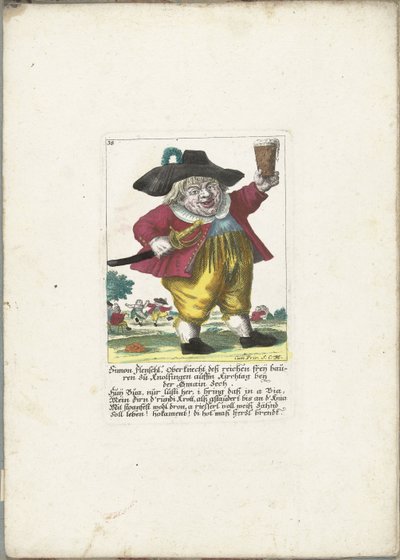 دويرج سيمون فلينشل 1710 Simon Flenschl ، رئيس عمال مزارع فريج الأغنياء في Knolsingen على Kirchtag بالقرب من Gmain Zech (العنوان على الكائن) Il Callotto resurcitato أو خزانة صغيرة مفروشة حديثًا (عنوان السلسلة) بواسطة غير معروف