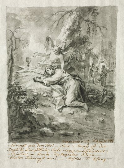 المسيح على جبل الزيتون ، 1788. بواسطة مارتن يوهان شميدت