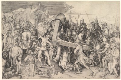 المسيح يحمل الصليب ، كاليفورنيا. 1475-80. بواسطة مارتن شونجاور