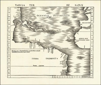 خريطة الأدميرال 1513 بواسطة مارتن فالدسيمولر بواسطة مارتن والدسيمولر
