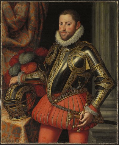 صورة لأرشيدوك إرنست من النمسا ، بطول ثلاثة أرباع ، في الدروع ، c.1580 بواسطة مارتينو روتا