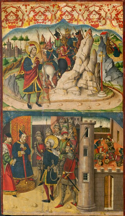 القديس كريستوفر يلتقي الشيطان ، القديس كريستوفر أمام ملك ليقيا 148085. بواسطة مارتن دي سوريا