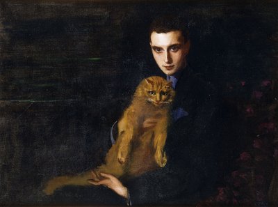 صورة لإرت مع ميشا ، ج. 1915 (زيت على قماش) بواسطة ماري إريستوف كازاك
