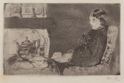 ليديا في شاي بعد الظهر ، 1882. بواسطة ماري كاسات