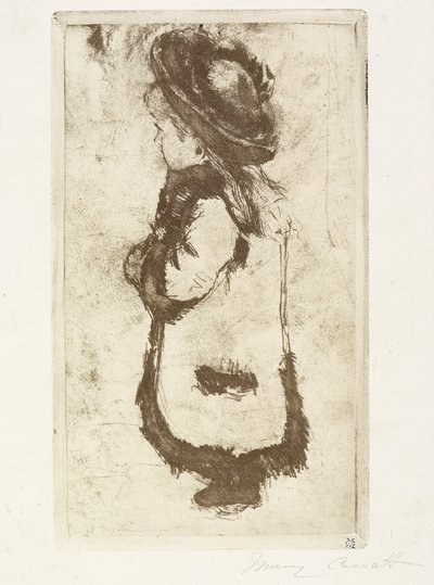 Mademoiselle Luguet في معطف وقبعة ، ج. 1883 بواسطة ماري كاسات